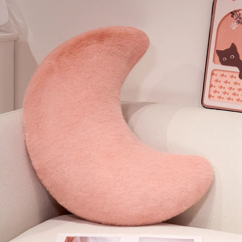 Moon Throw Pillows Soft Moon Shaped Pillows Plush Floor Cushions Middle Eastern Muslim Festival Home Bedroom Eid Al Fitr