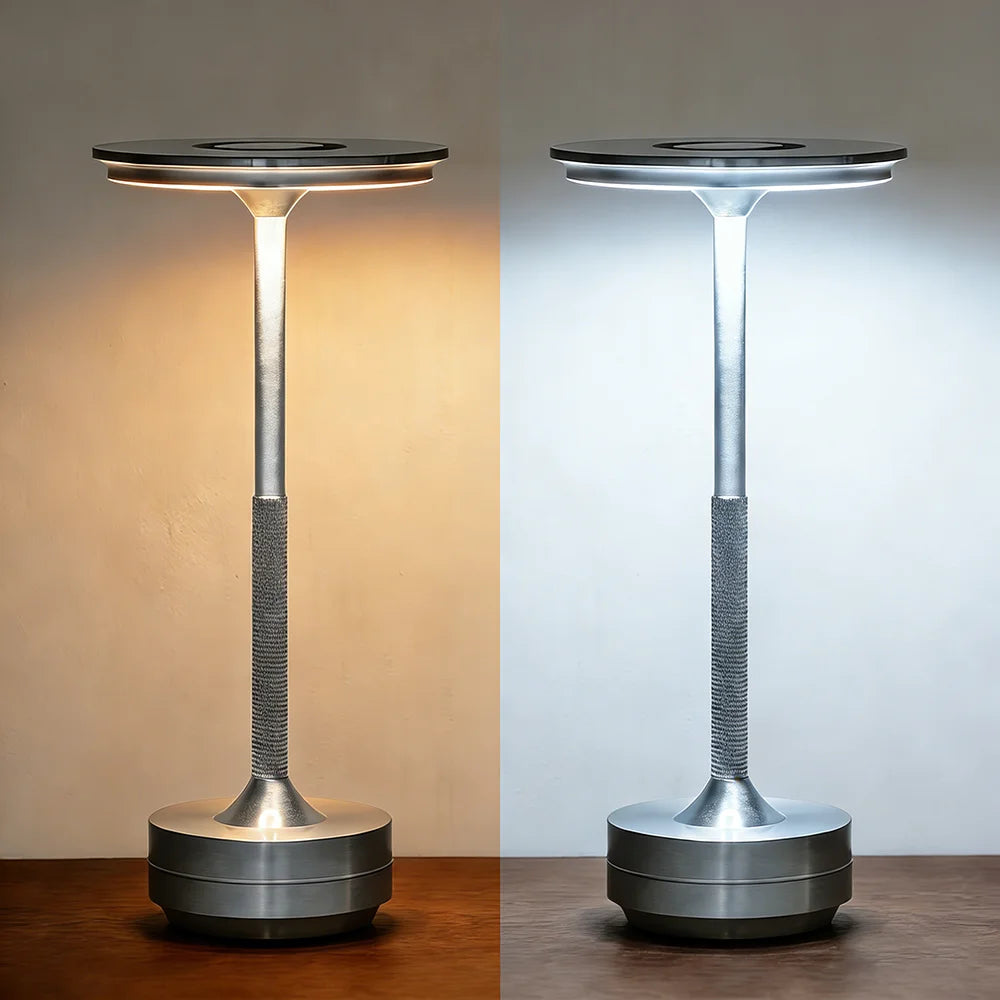 2PCS Rechargeable Wireless Table Lamp LED Touch Sensor Desktop Night Light Reading Lamp for Hotel Bar Bedroom Decor Light