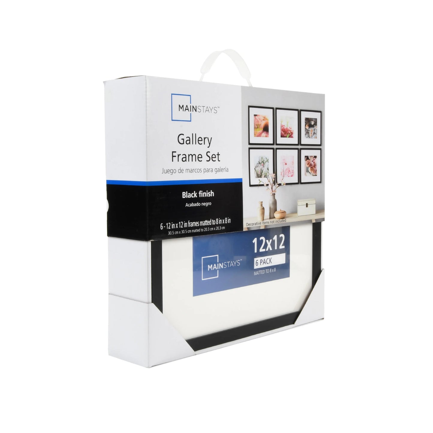 8x8 inch black matted picture frames set of six ideal for gallery wall photo displays