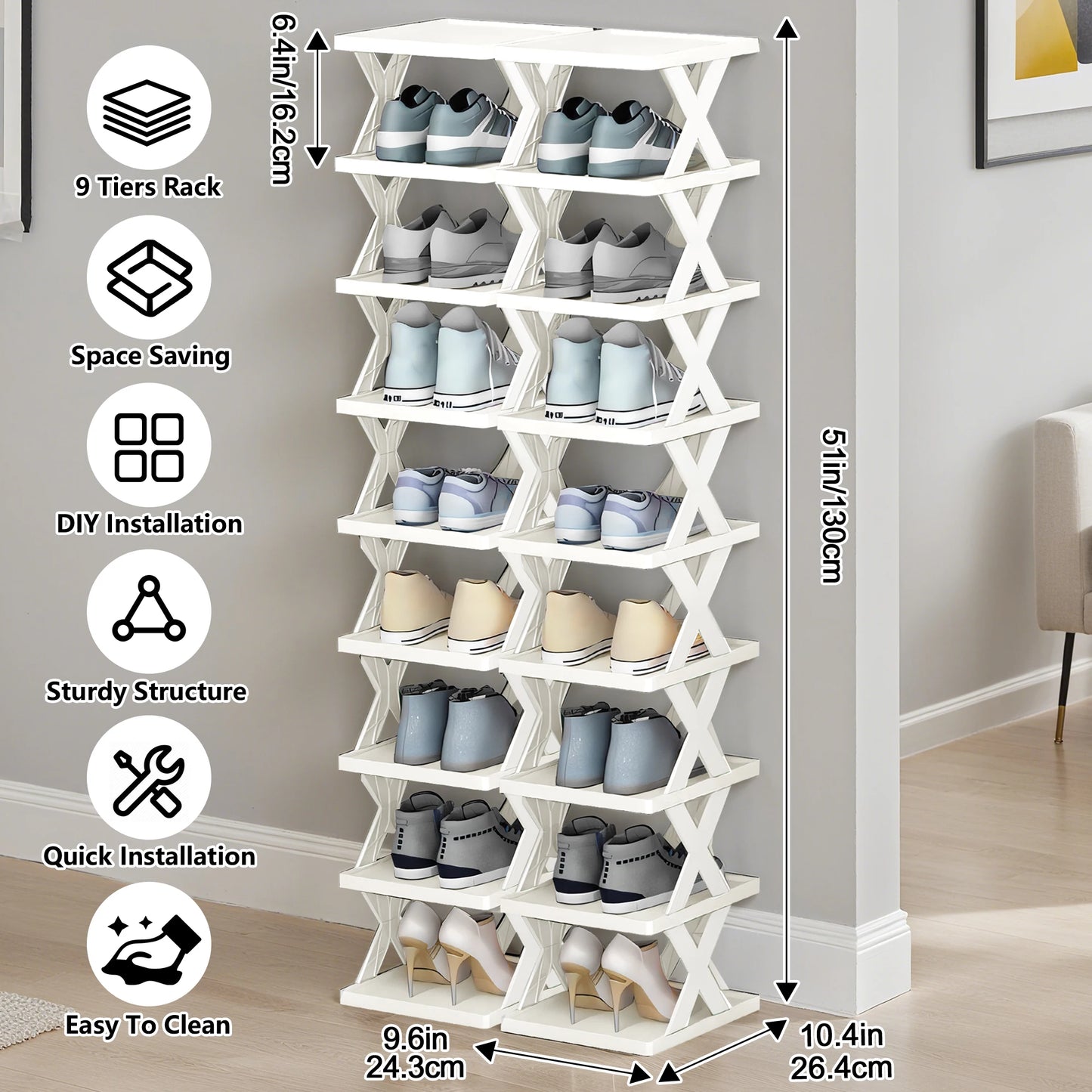 Multi-Layer Shoe Rack Organizer | Space-Saving Shoe Storage Shelf