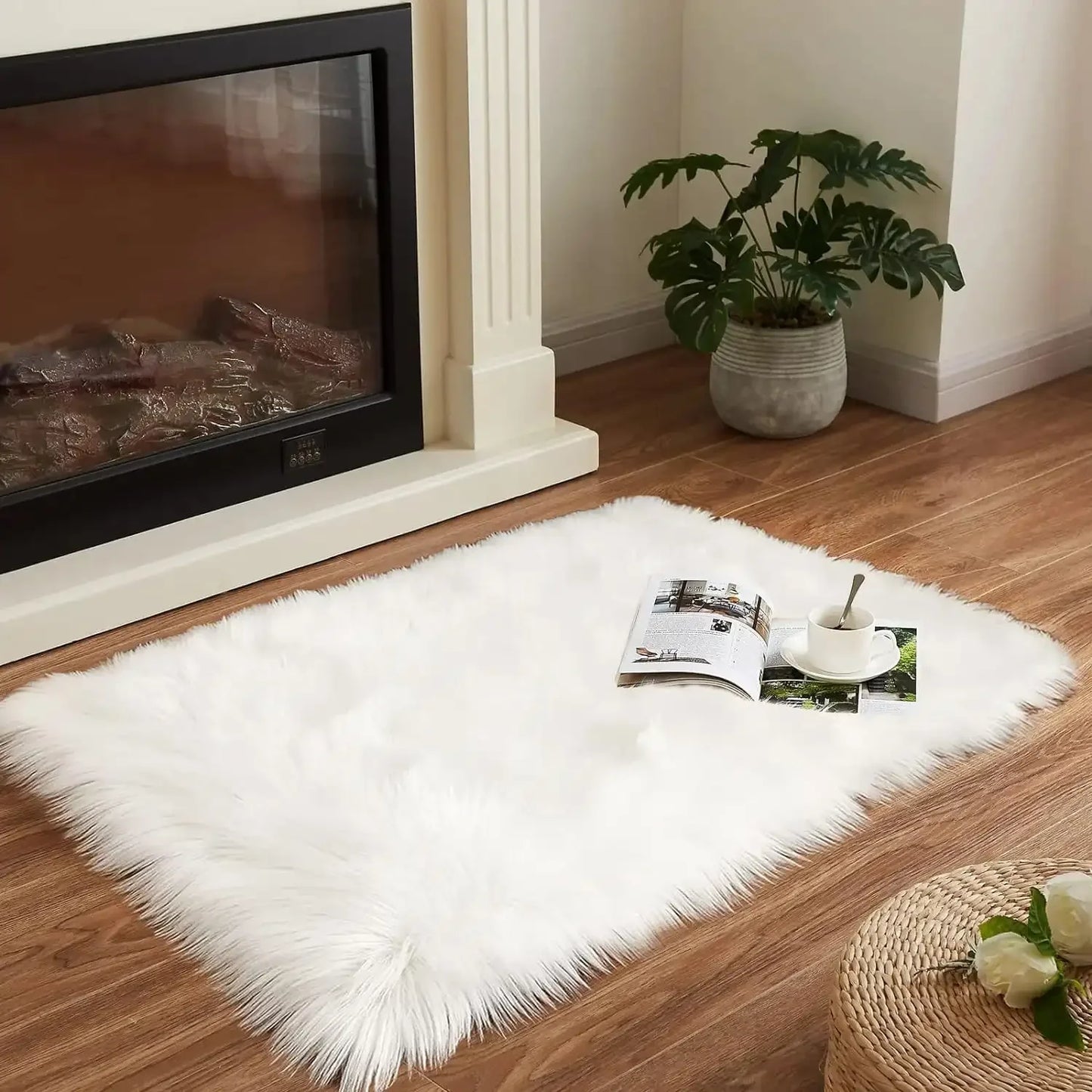 Fluffy Washable Small Rug Suitable For Bedroom