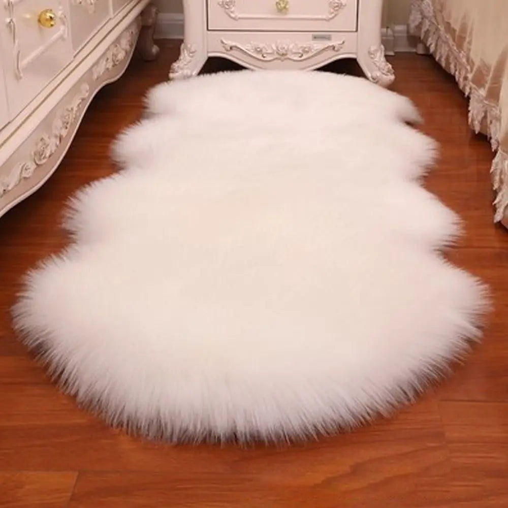 Artificial Sheepskin Long Hair Carpet Floor Wool Fluffy Soft Mat