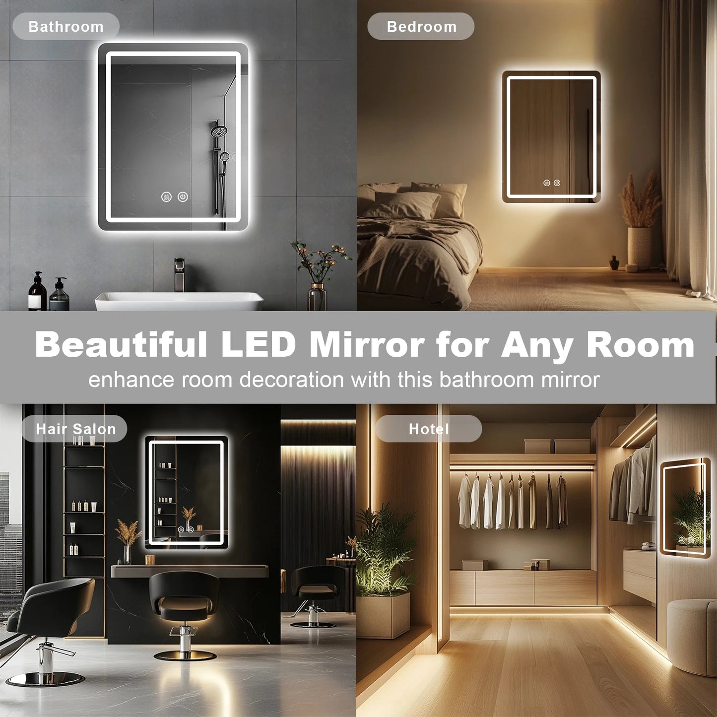 LED Bathroom Mirror Vanity Mirrors with Backlit Lights
