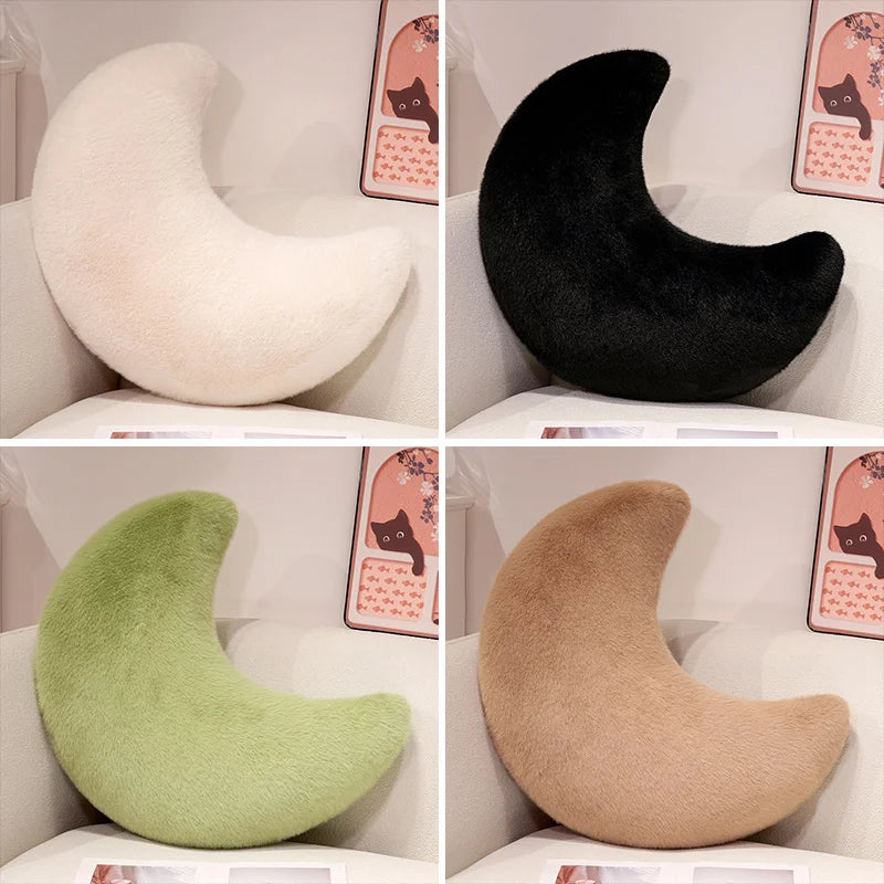 Moon Throw Pillows Soft Moon Shaped Pillows Plush Floor Cushions Middle Eastern Muslim Festival Home Bedroom Eid Al Fitr