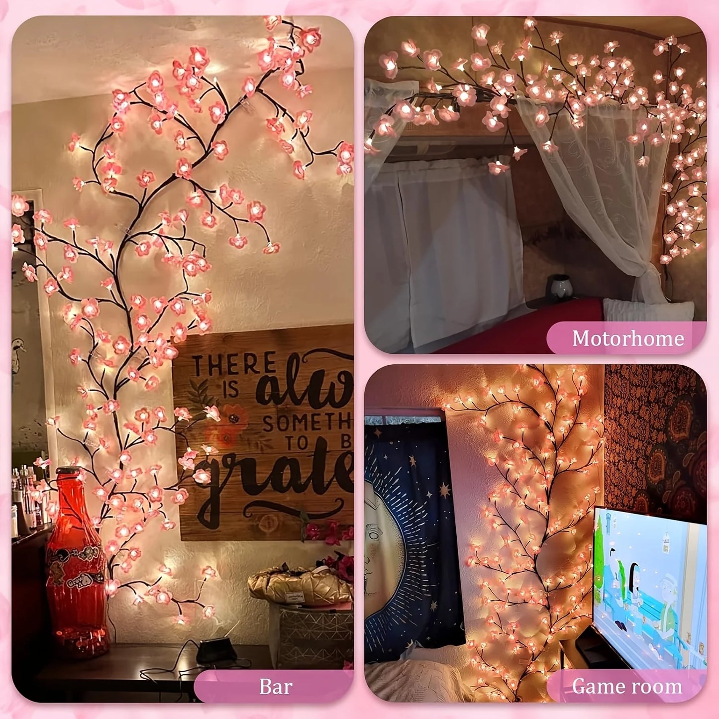 DIY Cherry LED Tree Branch Lights for Wall