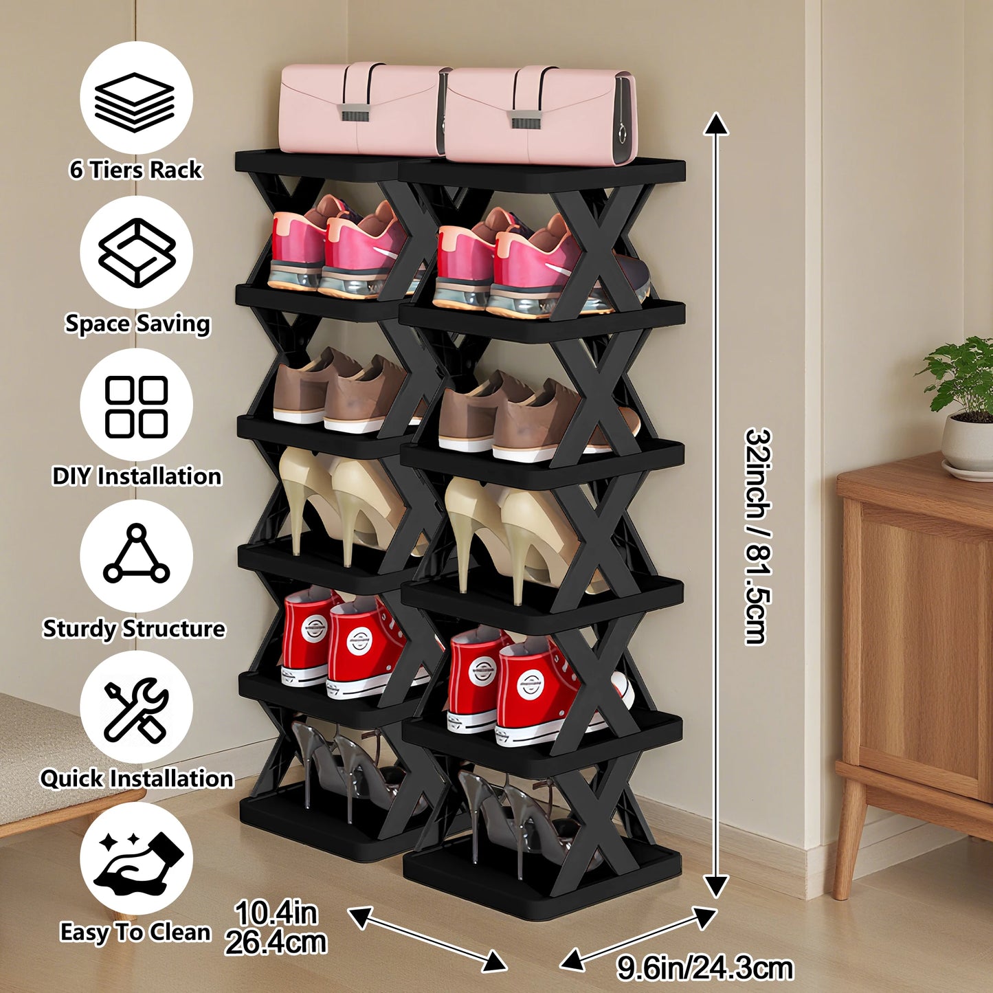 Multi-Layer Shoe Rack Organizer | Space-Saving Shoe Storage Shelf