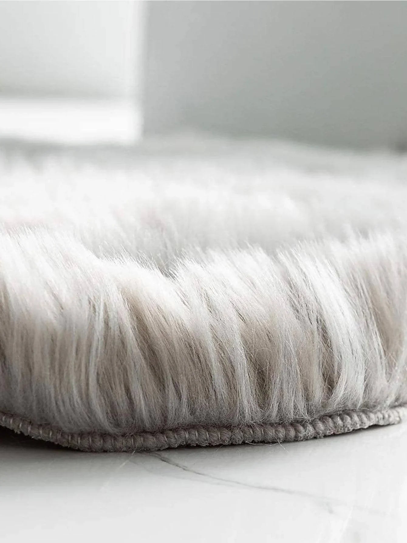 1PC Soft Faux Fur Rug White Fluffy Area Rug For Living Room
