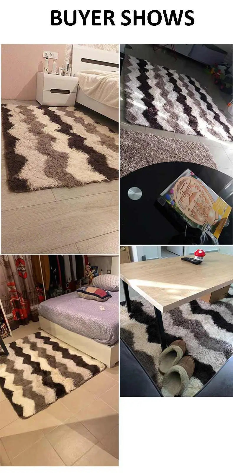 Modern Living Room Large Carpet Long Hair Children's room Carpets