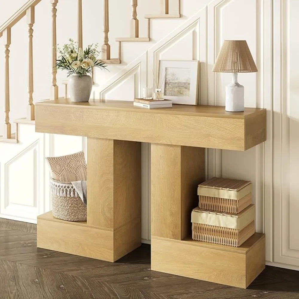 47.24-Inch ole Table, armhouse Soa Table Behind Couch with Storage, Industrial Entryway Table or Living Room, Hallway, Entrance