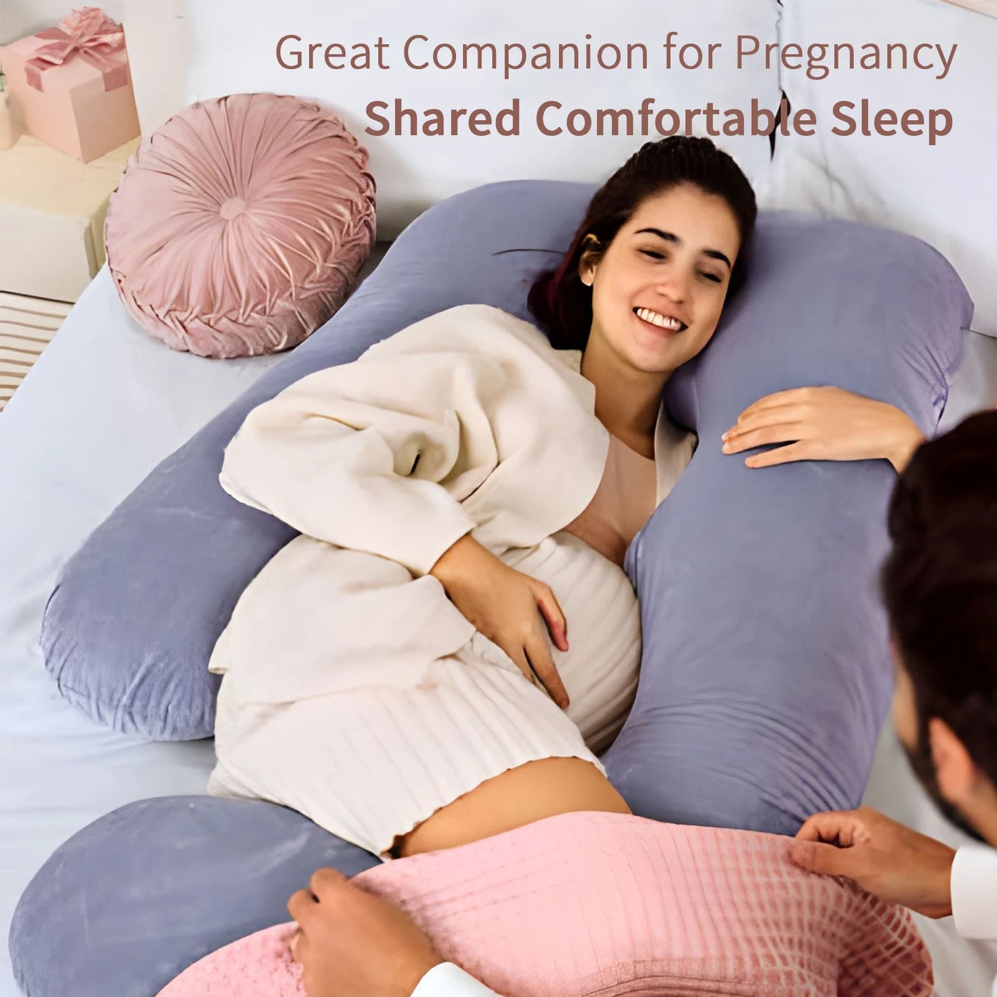 G Shaped Full Body Maternity Pillow ! Cover Original Cuddle Body Pillow