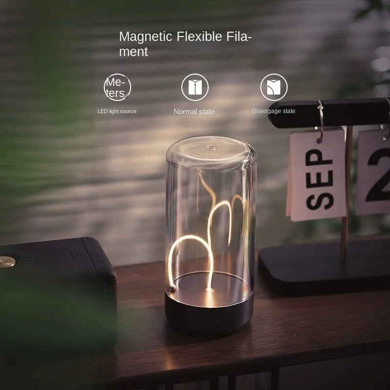 Portable quantum wire ambient magnetic light Type-C charging