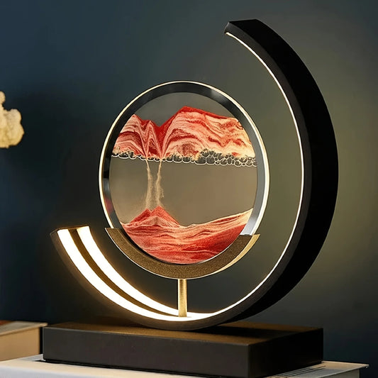 Moving Sand Art Picture In Motion, 3D Sand Lamp