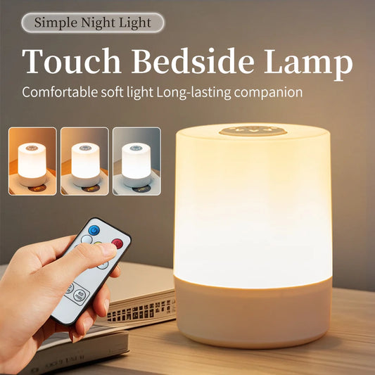 Remote Control Switch Rechargeable Three Colors Lights Night Lamp