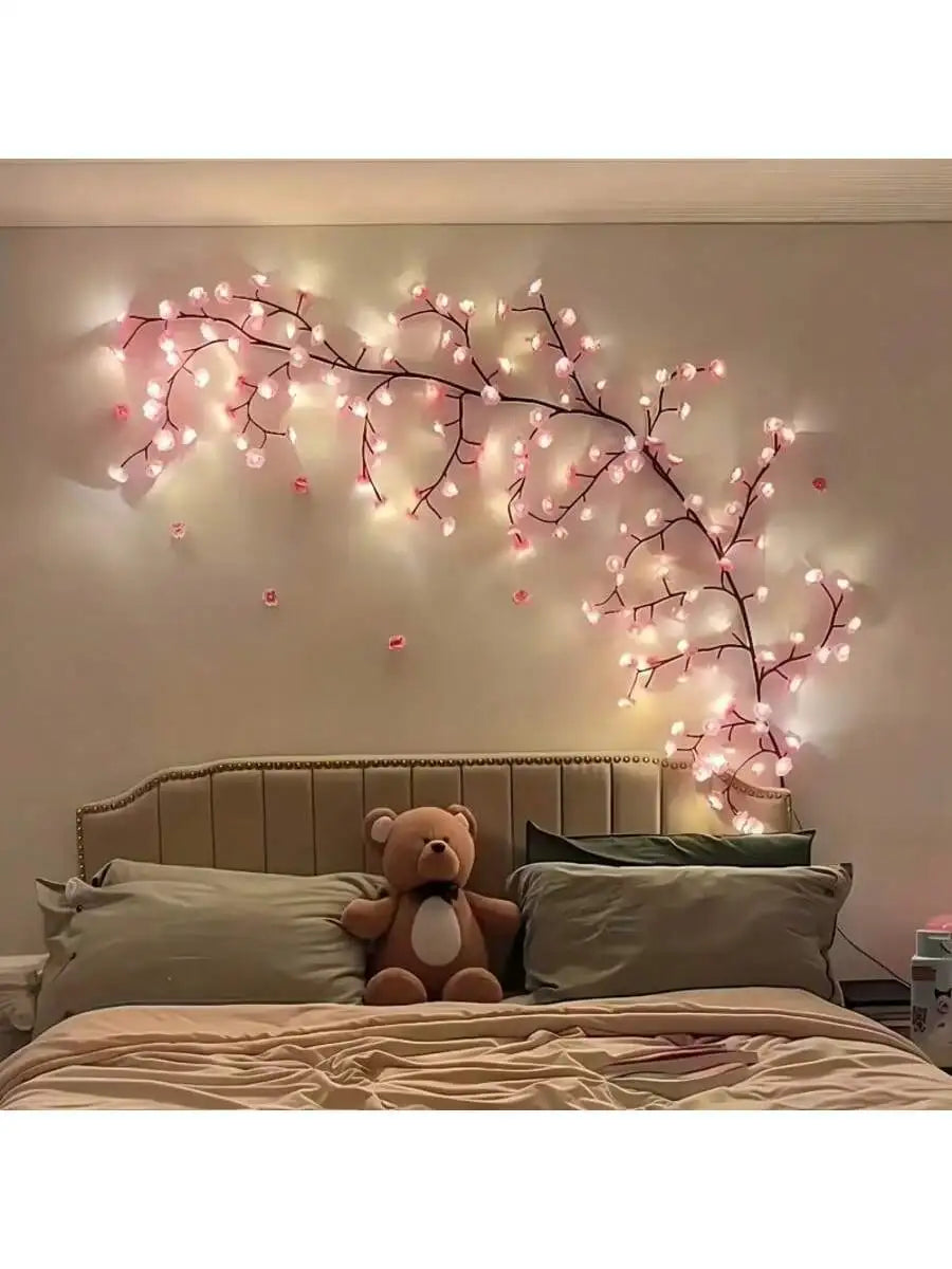 DIY Cherry LED Tree Branch Lights for Wall
