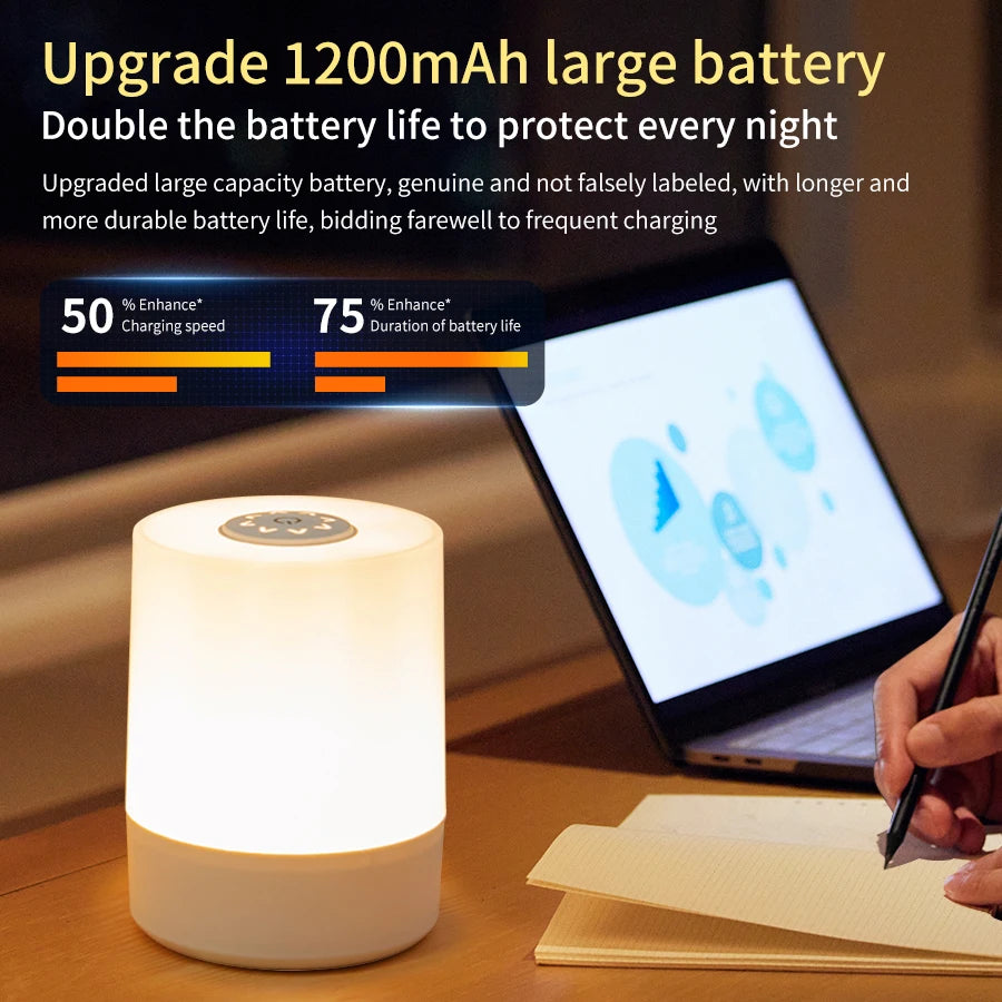 Remote Control Switch Rechargeable Three Colors Lights Night Lamp