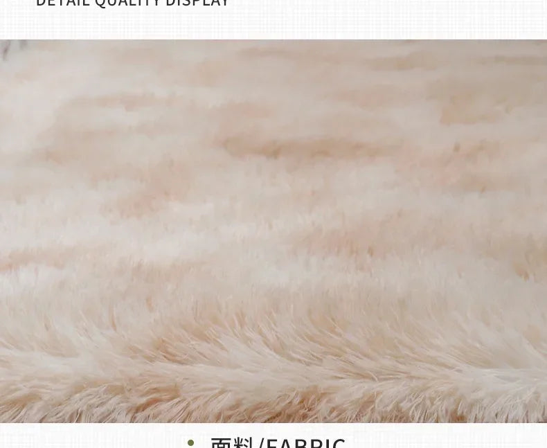 Ultra Soft Plush Round Rug Mat - Fluffy White Carpet for Living Room