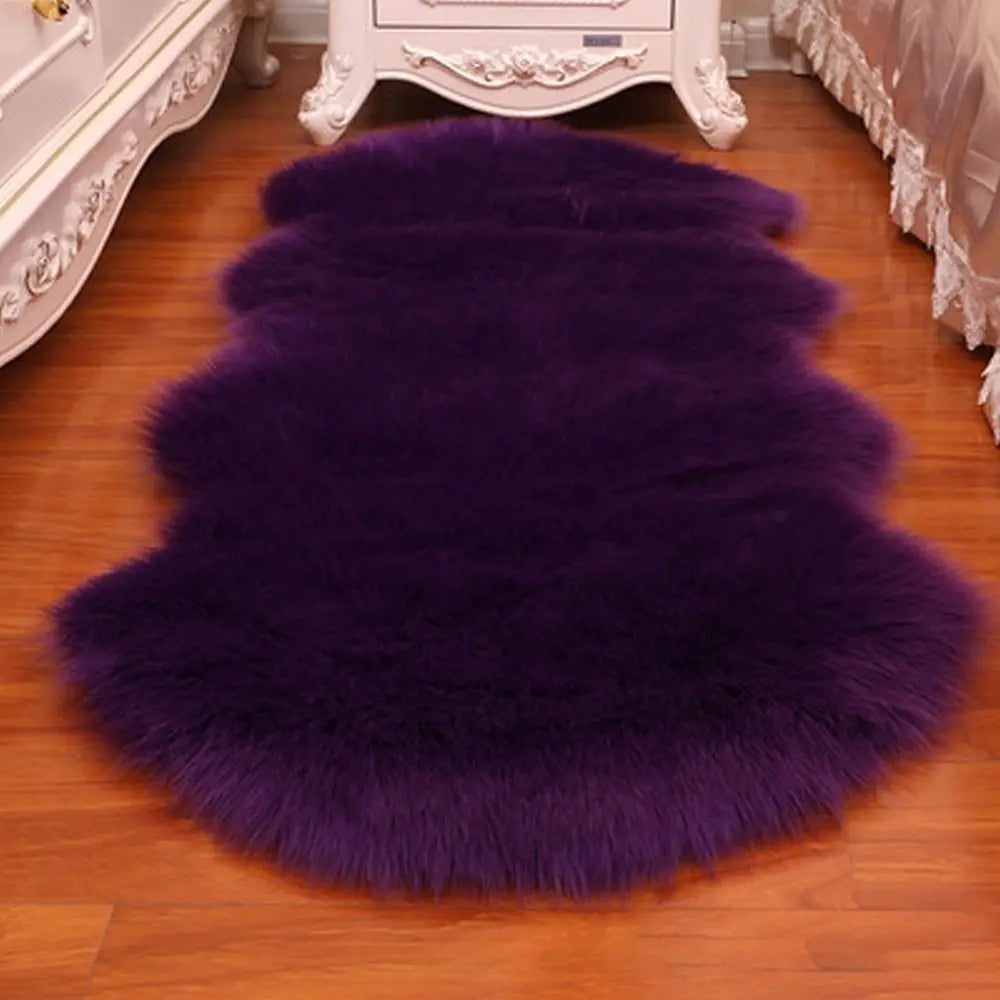 Artificial Sheepskin Long Hair Carpet Floor Wool Fluffy Soft Mat
