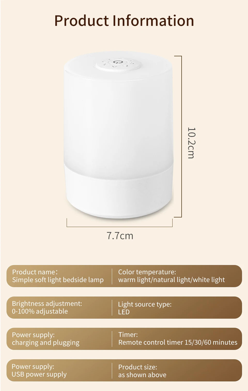 Remote Control Switch Rechargeable Three Colors Lights Night Lamp