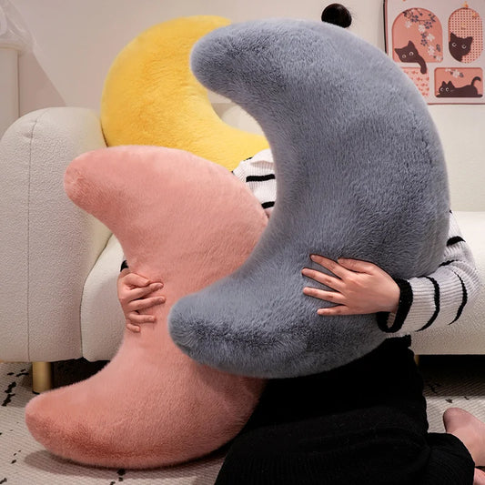 Moon Throw Pillows Soft Moon Shaped Pillows Plush Floor Cushions Middle Eastern Muslim Festival Home Bedroom Eid Al Fitr