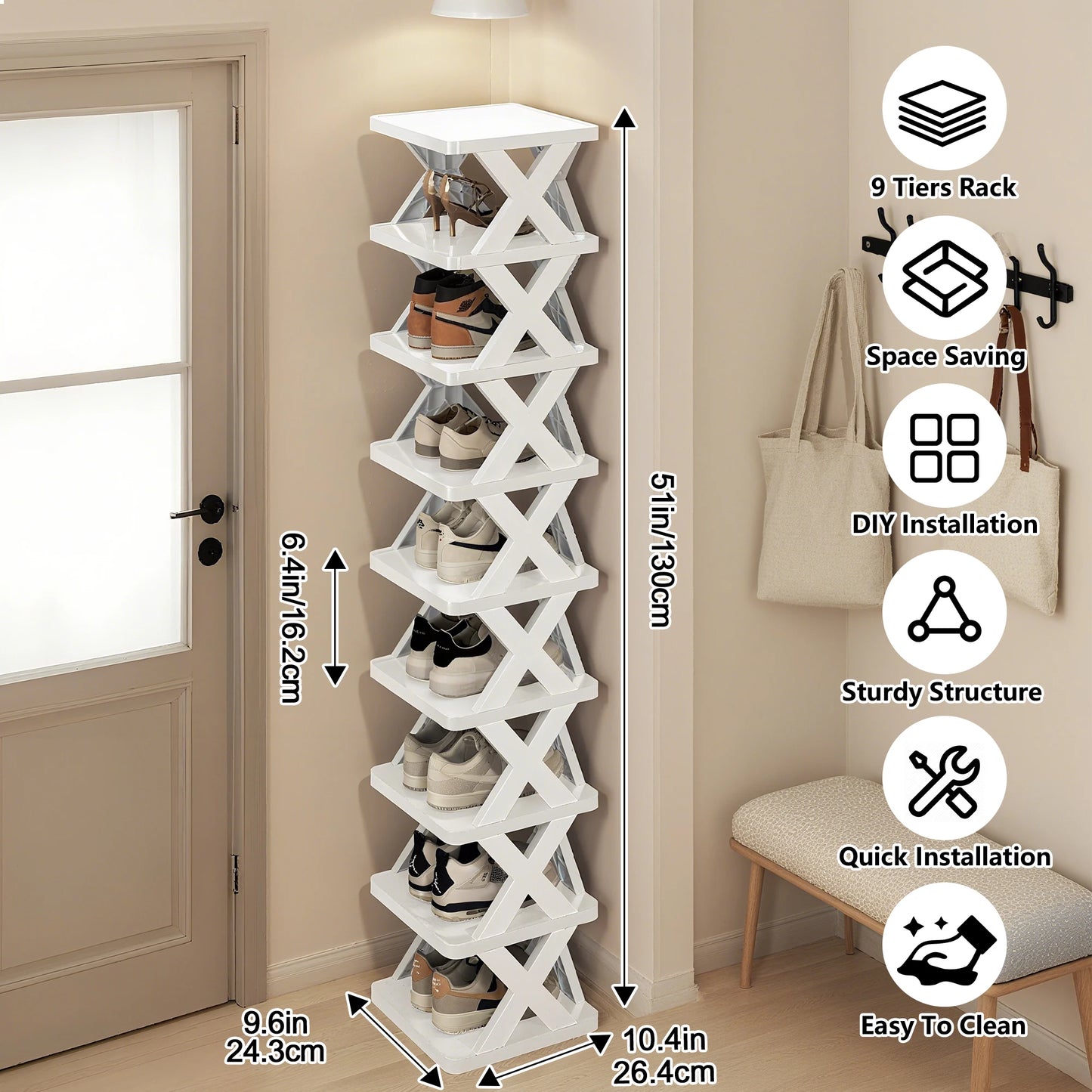 Multi-Layer Shoe Rack Organizer | Space-Saving Shoe Storage Shelf