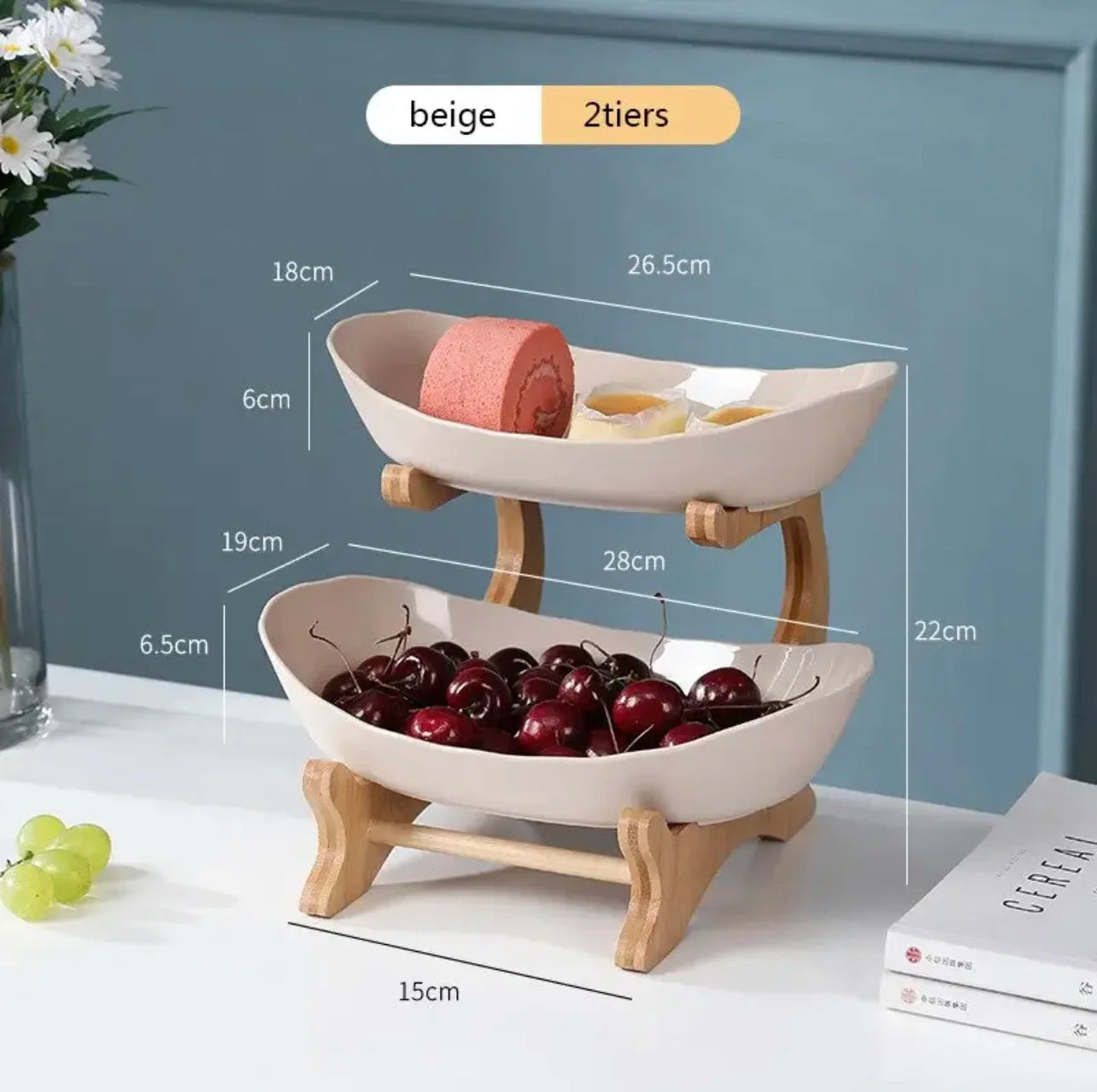 2/3 Layer Fruit Plate Home Living Room Plastic Snack Dish